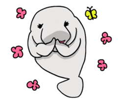 Perfectly round Manatee sticker #10818911