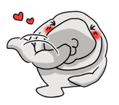 Perfectly round Manatee sticker #10818914