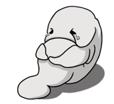 Perfectly round Manatee sticker #10818916