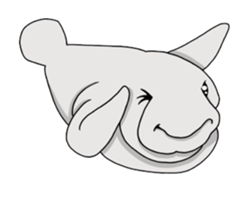 Perfectly round Manatee sticker #10818917