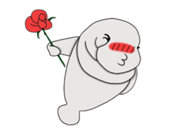 Perfectly round Manatee sticker #10818920