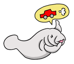 Perfectly round Manatee sticker #10818923