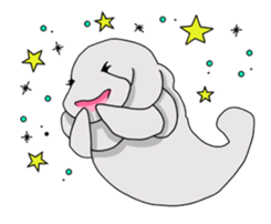 Perfectly round Manatee sticker #10818927