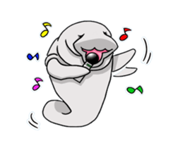 Perfectly round Manatee sticker #10818930