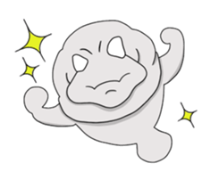 Perfectly round Manatee sticker #10818932