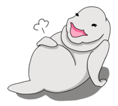 Perfectly round Manatee sticker #10818935