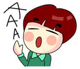 Fringe hair girl sticker #10819096