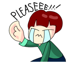 Fringe hair girl sticker #10819101