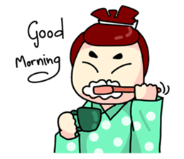 Fringe hair girl sticker #10819104