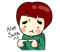 Fringe hair girl sticker #10819106