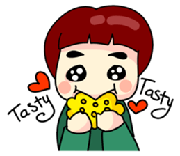 Fringe hair girl sticker #10819107