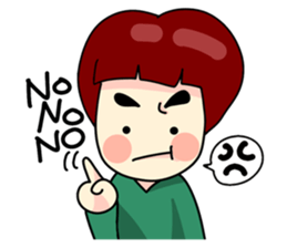 Fringe hair girl sticker #10819108