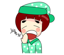 Fringe hair girl sticker #10819115