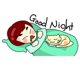 Fringe hair girl sticker #10819120