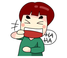 Fringe hair girl sticker #10819121