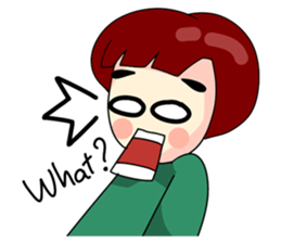 Fringe hair girl sticker #10819125