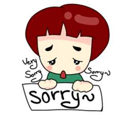 Fringe hair girl sticker #10819126