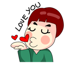 Fringe hair girl sticker #10819131