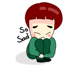 Fringe hair girl sticker #10819133