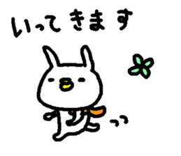 Cute white rabbit stickers! sticker #10819498