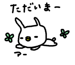 Cute white rabbit stickers! sticker #10819499