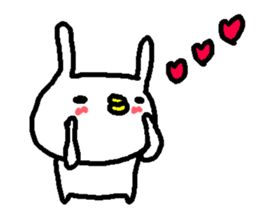 Cute white rabbit stickers! sticker #10819506