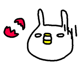 Cute white rabbit stickers! sticker #10819507