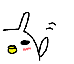 Cute white rabbit stickers! sticker #10819508