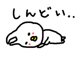 Cute white rabbit stickers! sticker #10819511