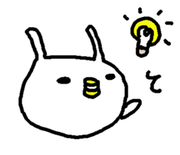 Cute white rabbit stickers! sticker #10819518