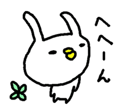 Cute white rabbit stickers! sticker #10819522