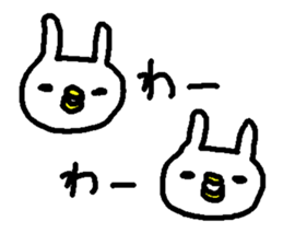 Cute white rabbit stickers! sticker #10819523