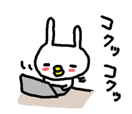 Cute white rabbit stickers! sticker #10819529