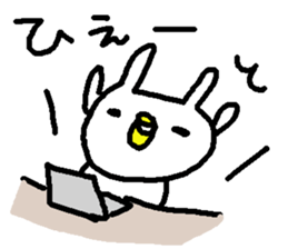 Cute white rabbit stickers! sticker #10819530