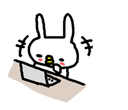 Cute white rabbit stickers! sticker #10819531