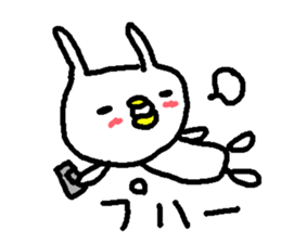 Cute white rabbit stickers! sticker #10819532