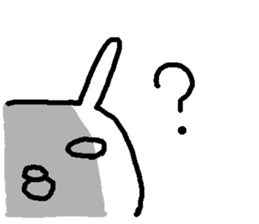 Cute white rabbit stickers! sticker #10819533