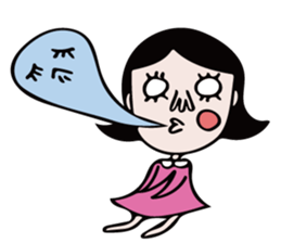 The girl of cute and disgusting sticker #10819620