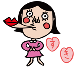 The girl of cute and disgusting sticker #10819628