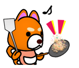 Slightly cool Japanese Dog Shiba BUNTA 2 sticker #10820544