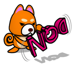 Slightly cool Japanese Dog Shiba BUNTA 2 sticker #10820551