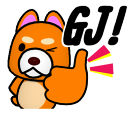 Slightly cool Japanese Dog Shiba BUNTA 2 sticker #10820554