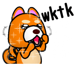 Slightly cool Japanese Dog Shiba BUNTA 2 sticker #10820556