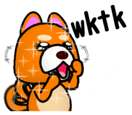 Slightly cool Japanese Dog Shiba BUNTA 2 sticker #10820556