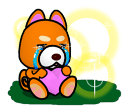 Slightly cool Japanese Dog Shiba BUNTA 2 sticker #10820568
