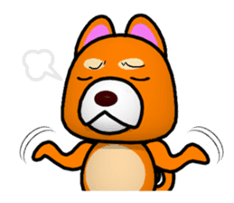 Slightly cool Japanese Dog Shiba BUNTA 2 sticker #10820571