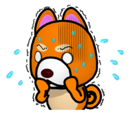 Slightly cool Japanese Dog Shiba BUNTA 2 sticker #10820572