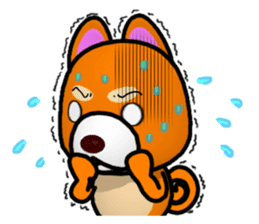 Slightly cool Japanese Dog Shiba BUNTA 2 sticker #10820572