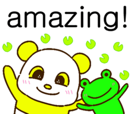 colorful panda message(english ver) sticker #10820856