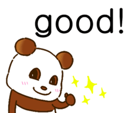 colorful panda message(english ver) sticker #10820857